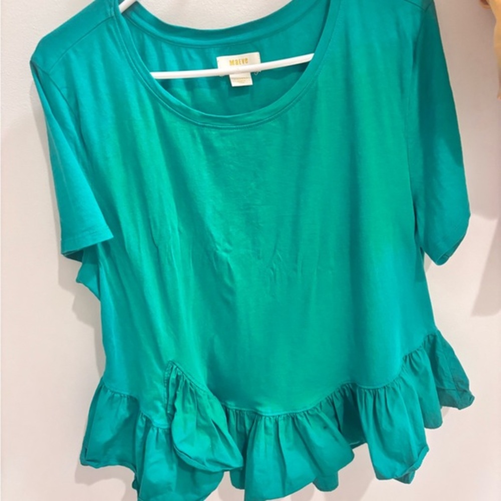 Mauve  Ruffle Hem Blouse